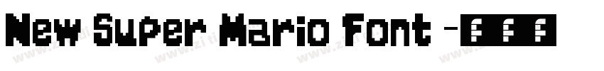 New Super Mario Font字体转换